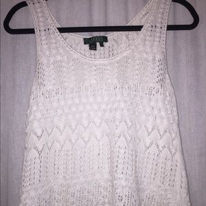 Lauren by Ralph Lauren textured tank top